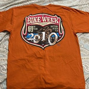 Bike Week Shirt Large 69th Anniversary 2010 Black Short Sleeve Tee